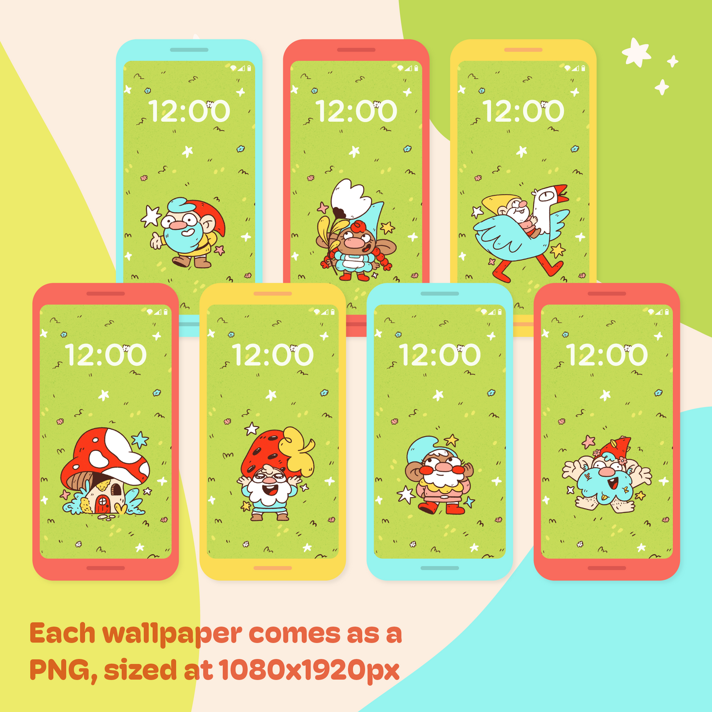 Gnome Pals Mobile Wallpapers
