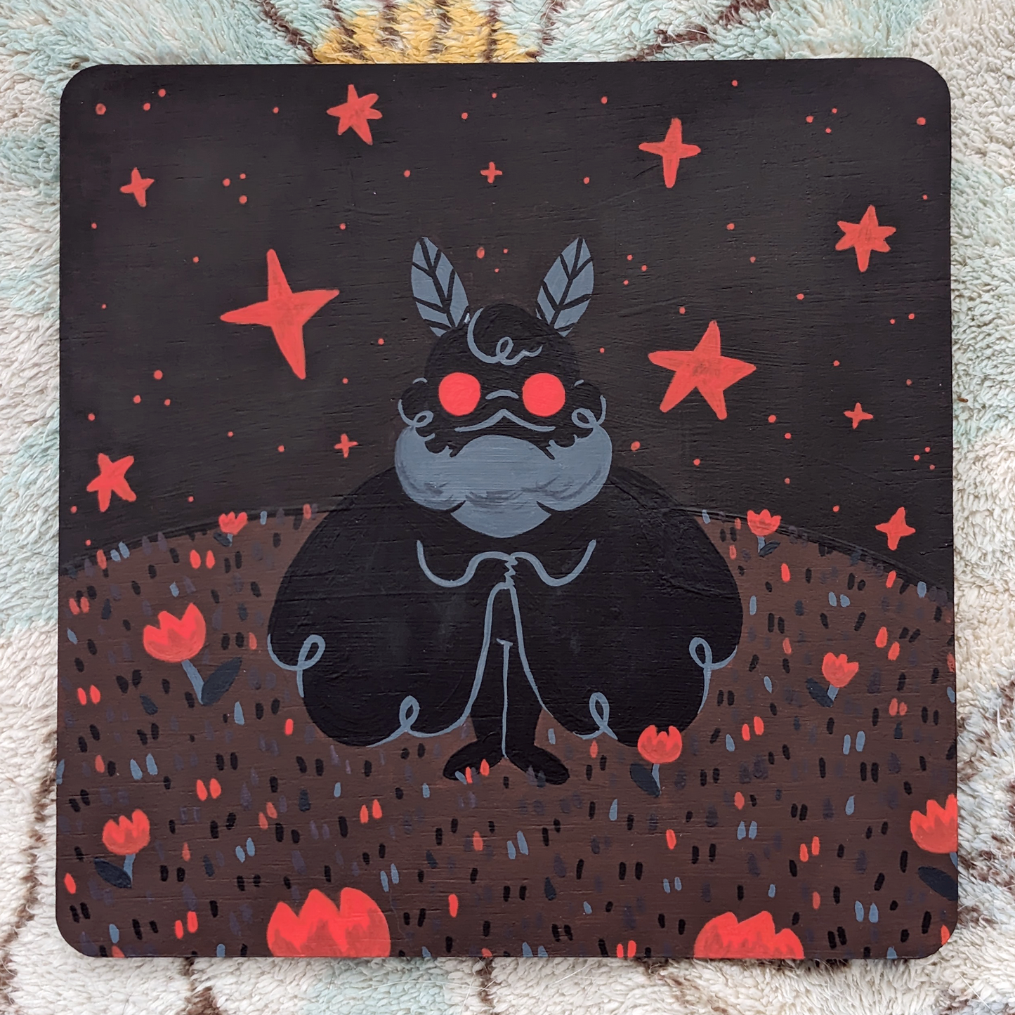 Mothman Under the Stars - Original Painting