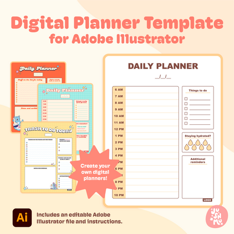 Digital Planner Template | For Adobe Illustrator