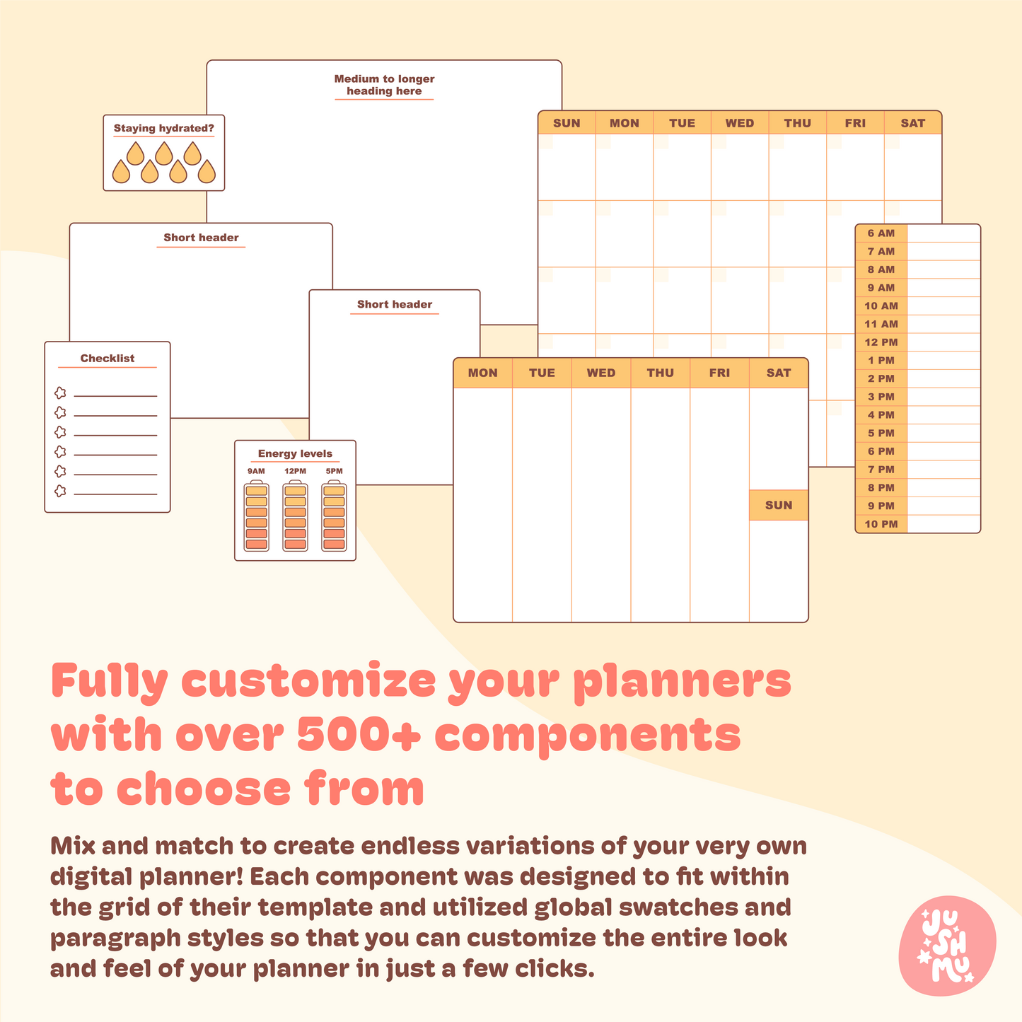 Digital Planner Template | For Adobe Illustrator