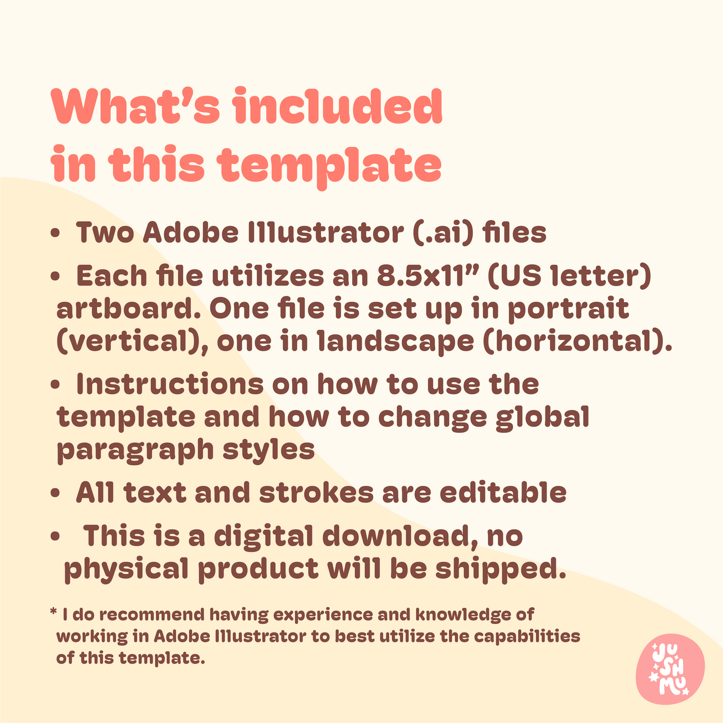 Digital Planner Template | For Adobe Illustrator