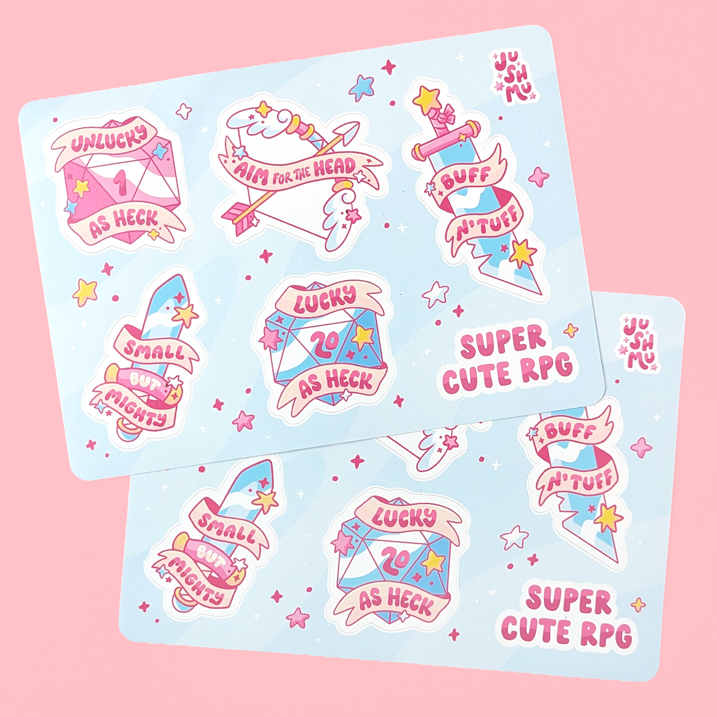 Super Cute RPG Vinyl Sticker Sheet