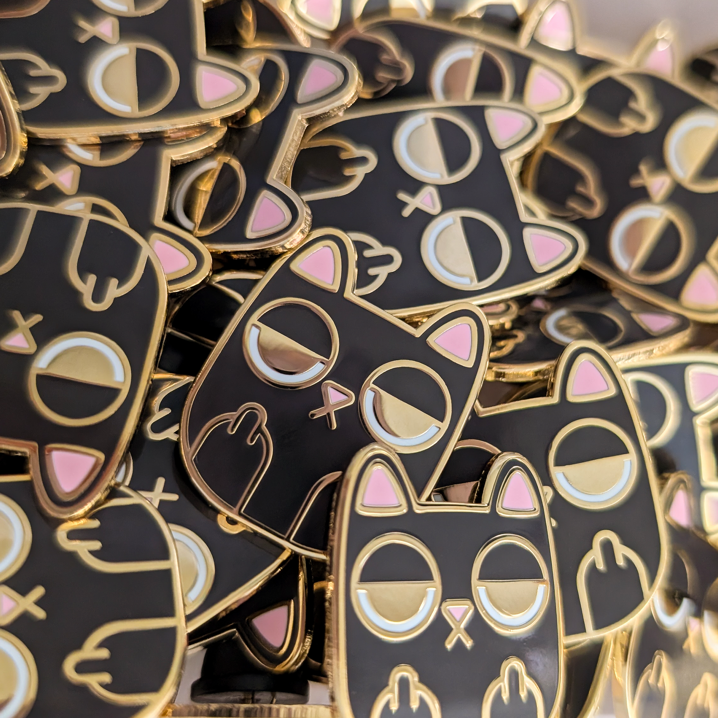 Black Sass Cat Enamel Pin