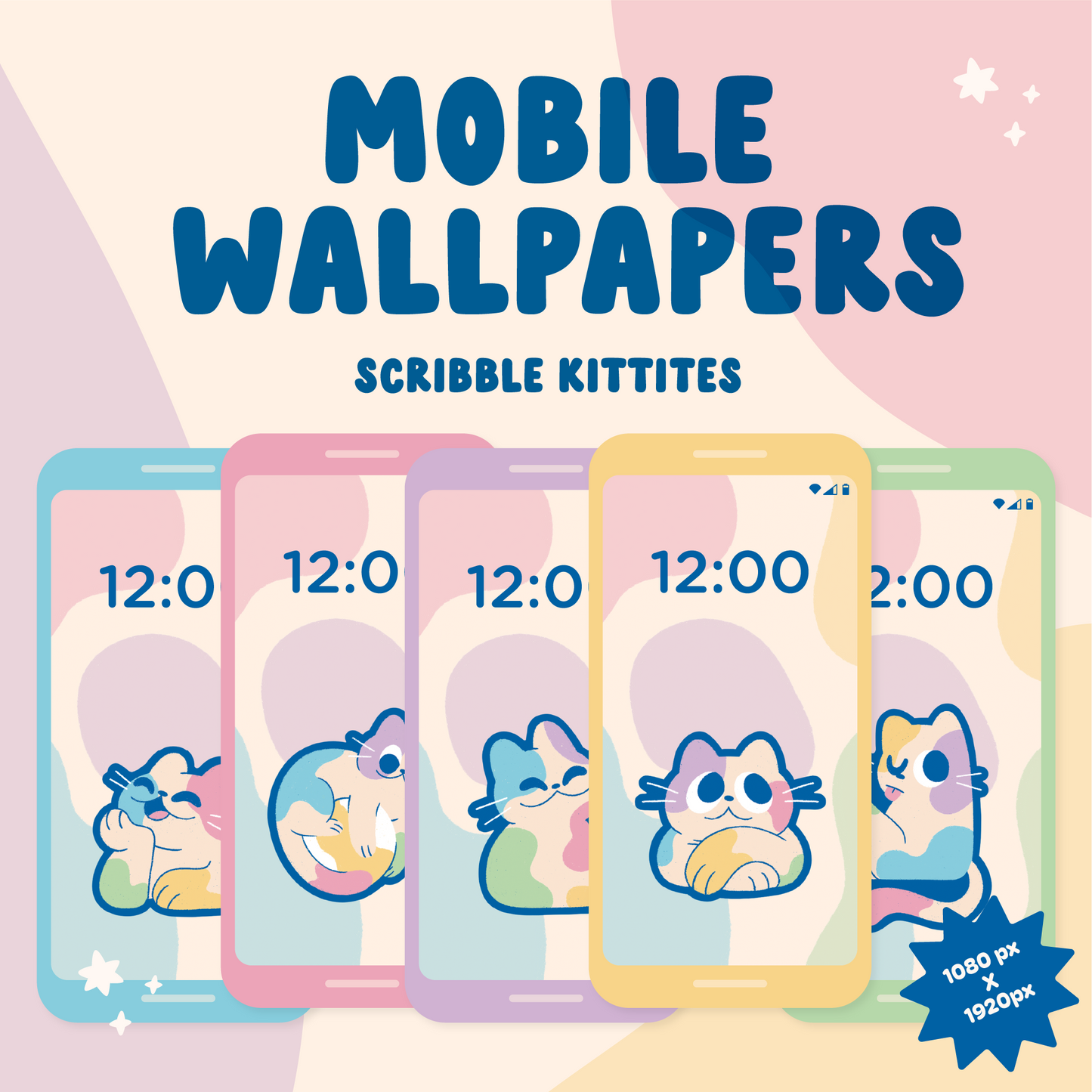 Scribble Kitties Mobile Wallpapers