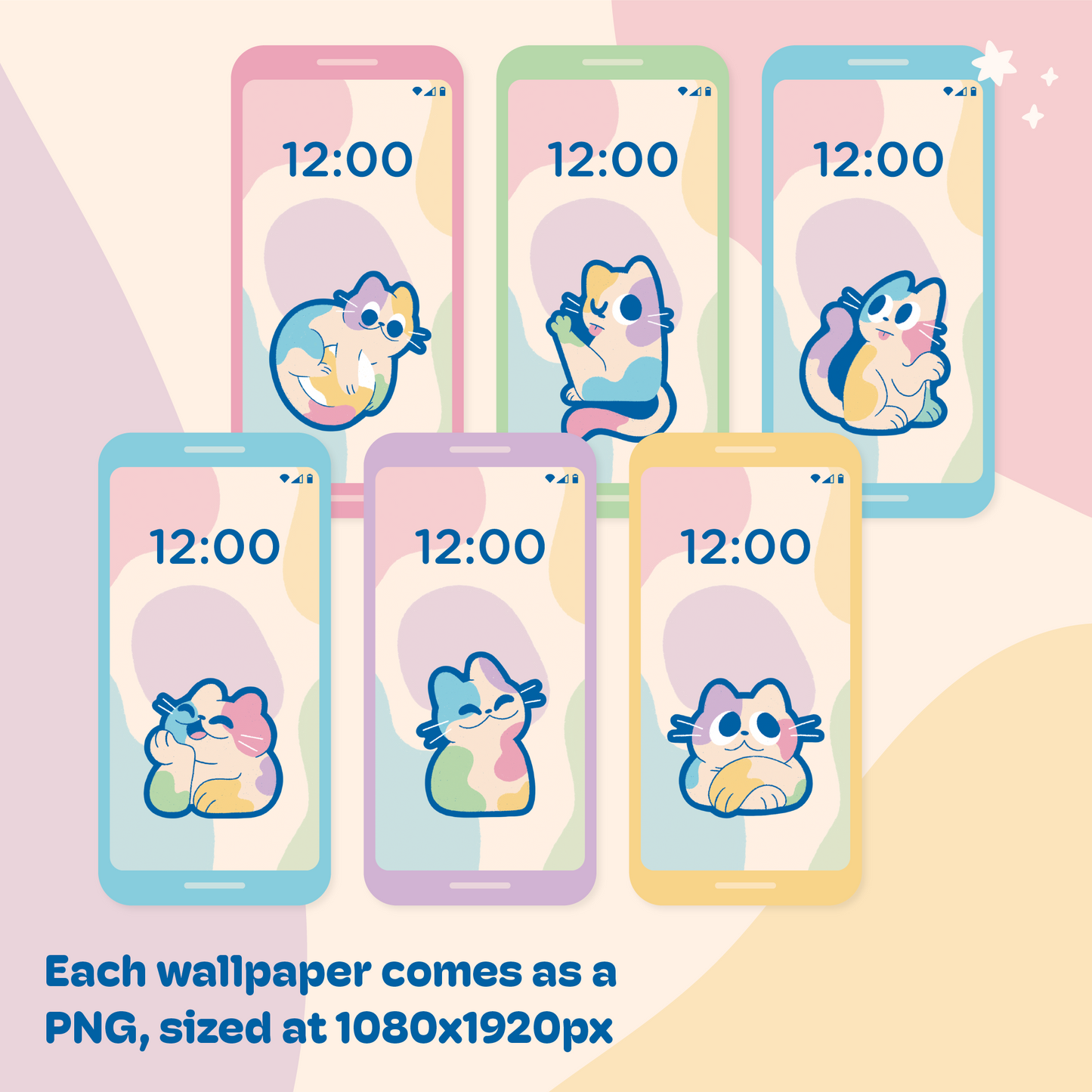 Scribble Kitties Mobile Wallpapers