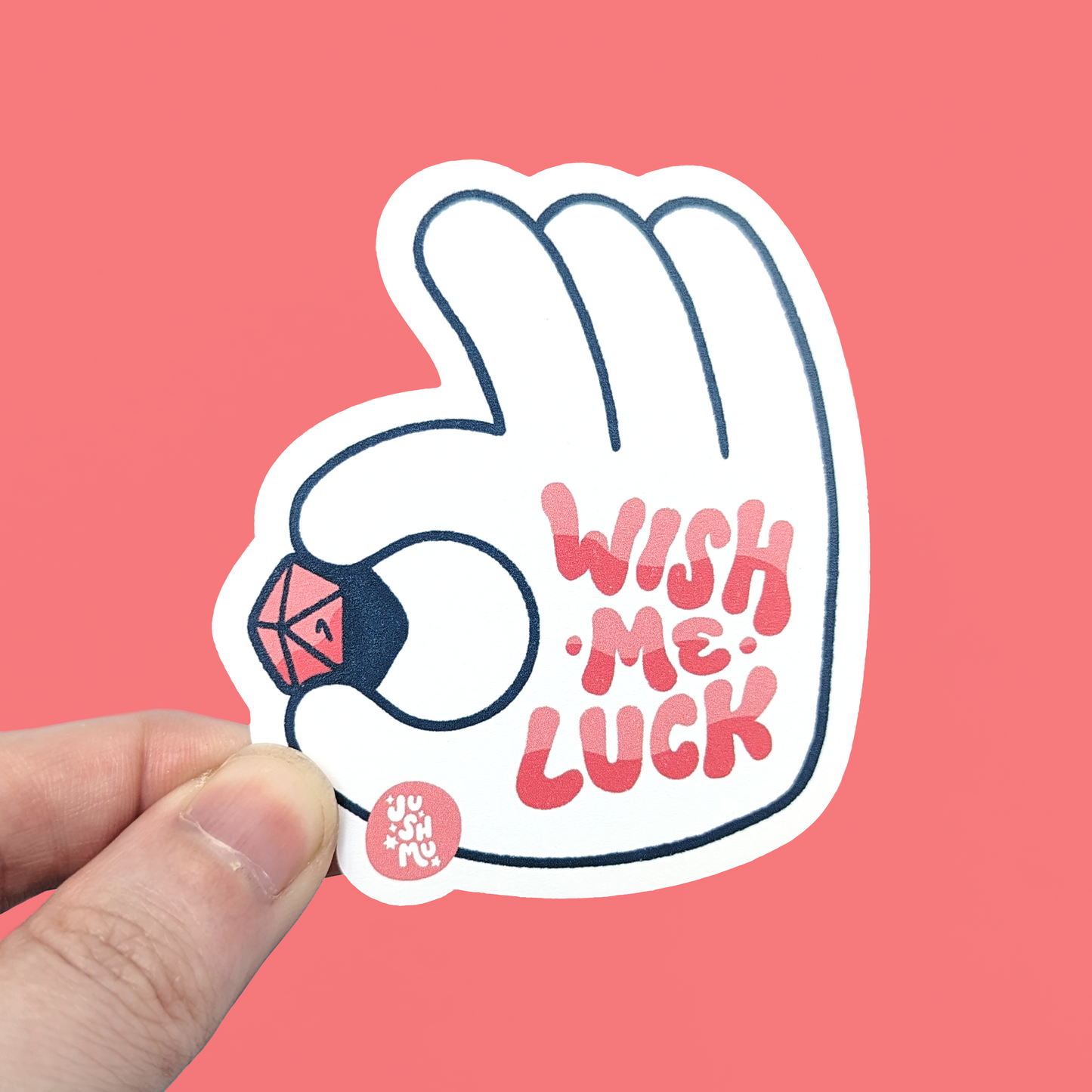 Wish Me Luck Vinyl Sticker
