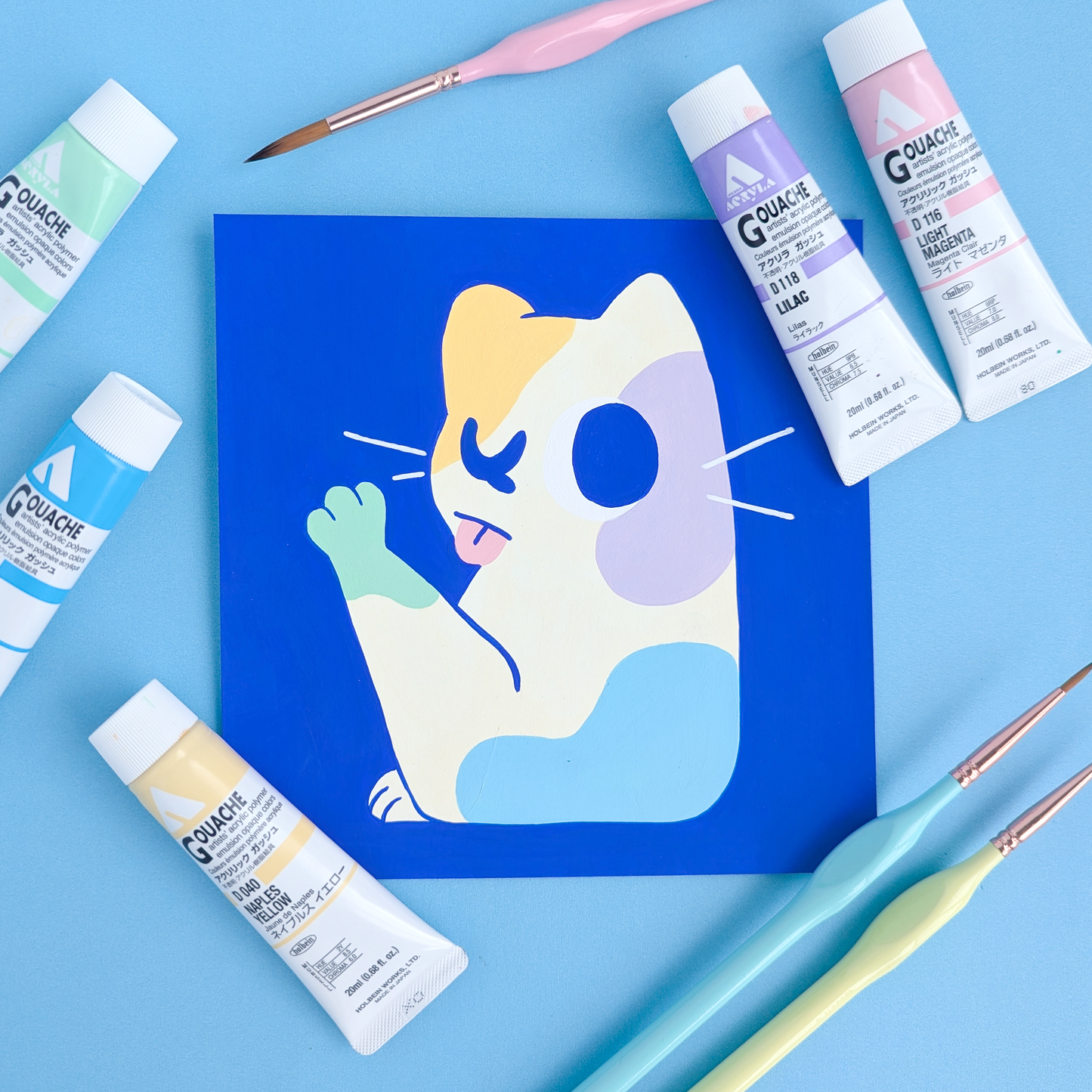 Scribble Kitty Painting #3