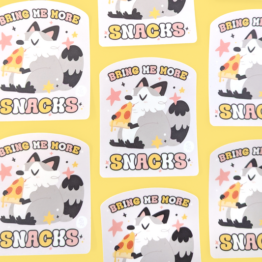 Bring Me Snacks Vinyl Sticker