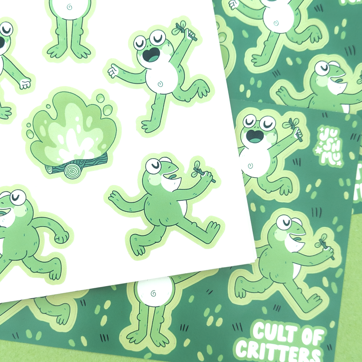 Cult Of Critters: Frogs Vinyl Sticker Sheet – Jushmu