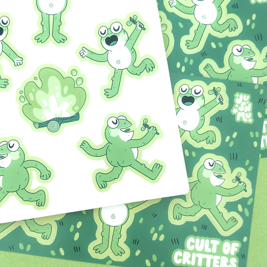 Cult Of Critters: Frogs Vinyl Sticker Sheet