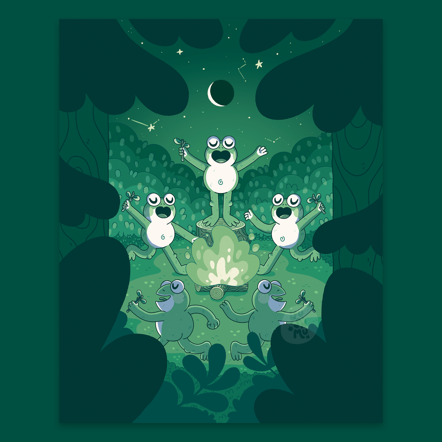 Cult of Critters: Frogs Print