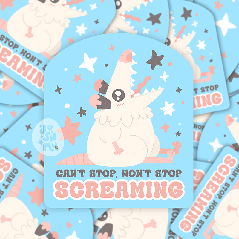 Can't Stop Screaming Vinyl Sticker