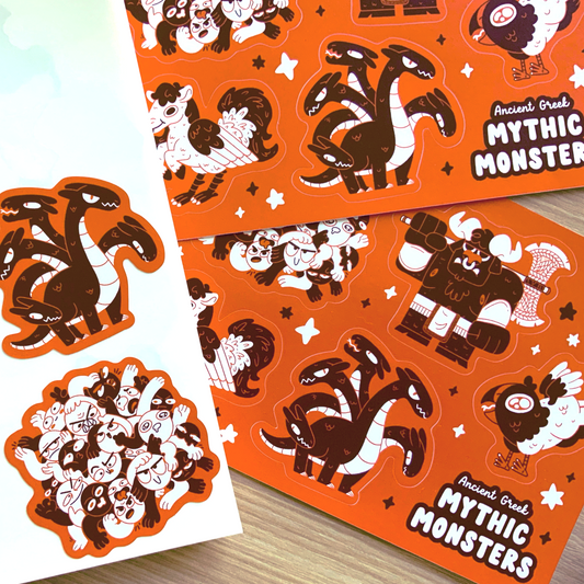 Mythical Monsters Vinyl Sticker Sheet