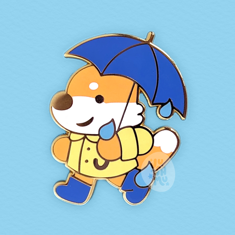 Rainy Fox Enamel Pin
