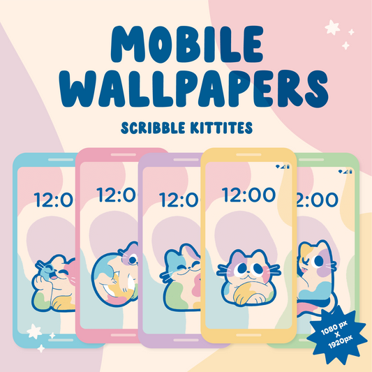 Scribble Kitties Mobile Wallpapers