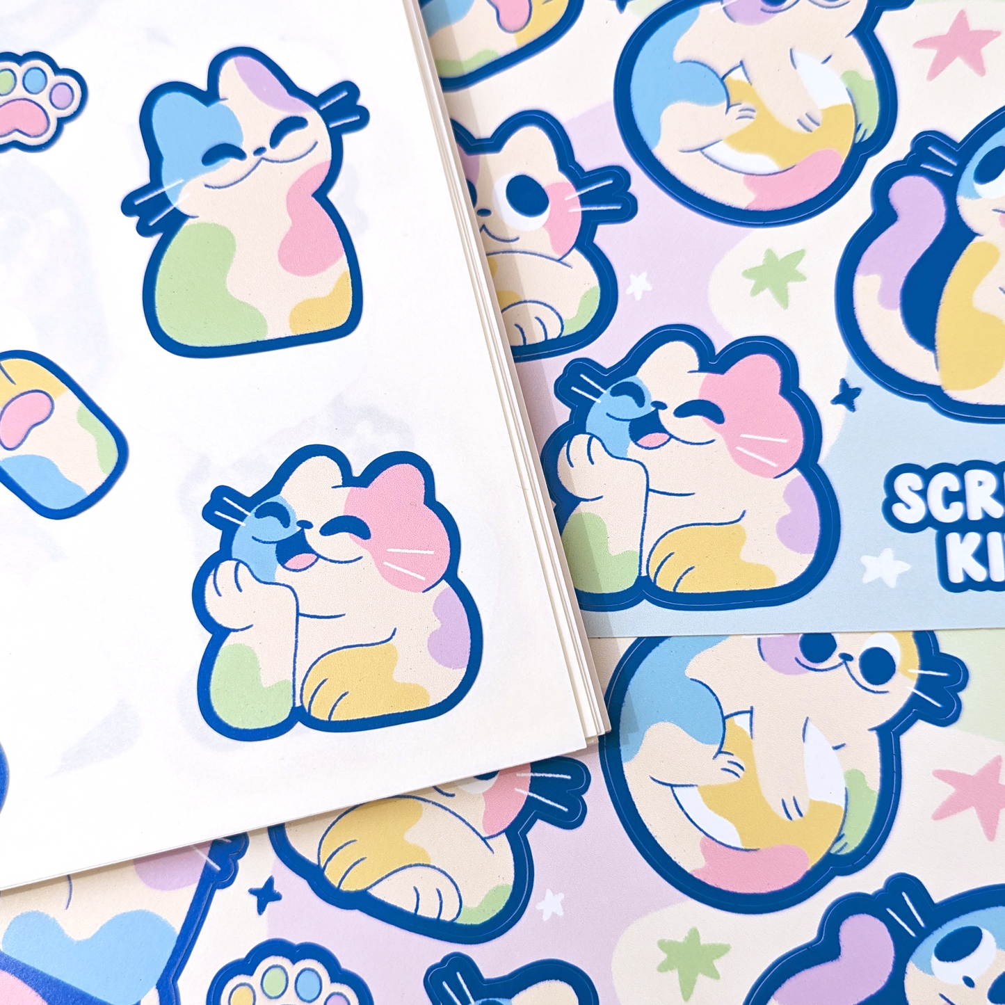 Scribble Kitties Vinyl Sticker Sheet