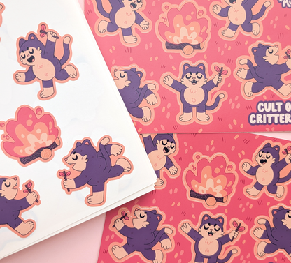 Cult Of Critters: Kitties Vinyl Sticker Sheet