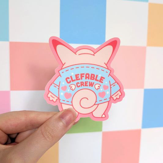Clefable Crew Vinyl Sticker