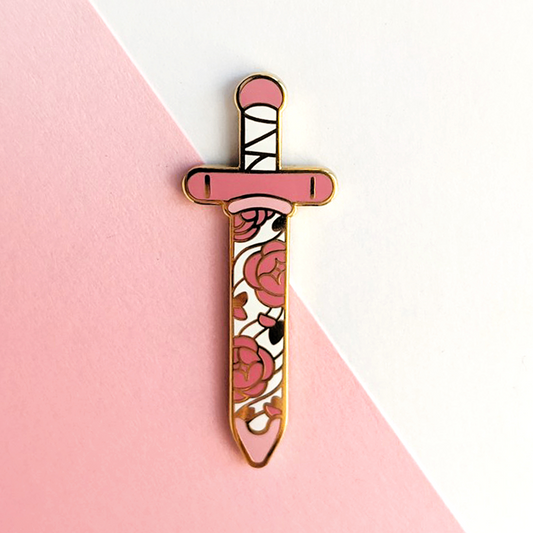 Floral Sword Enamel Pin