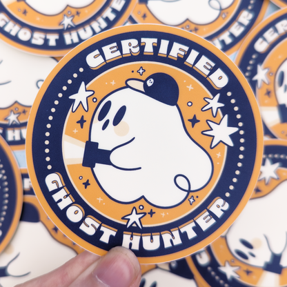 Certified Ghost Hunter Vinyl Sticker