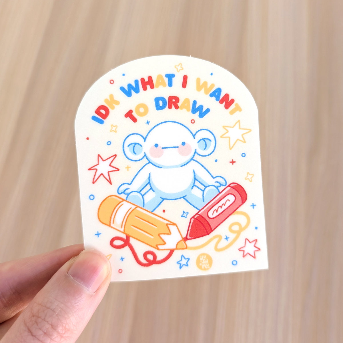 Idk Wht To Draw IDK What to Draw Vinyl Sticker – Jushmu