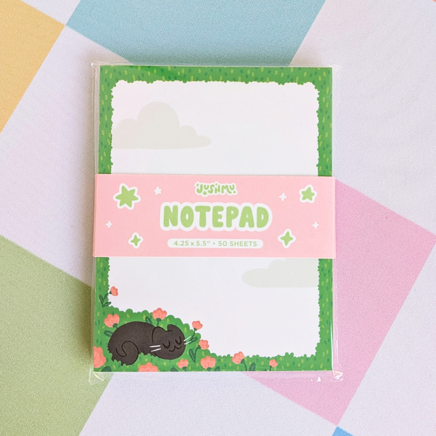 Spring Kitten Notepad (Black)