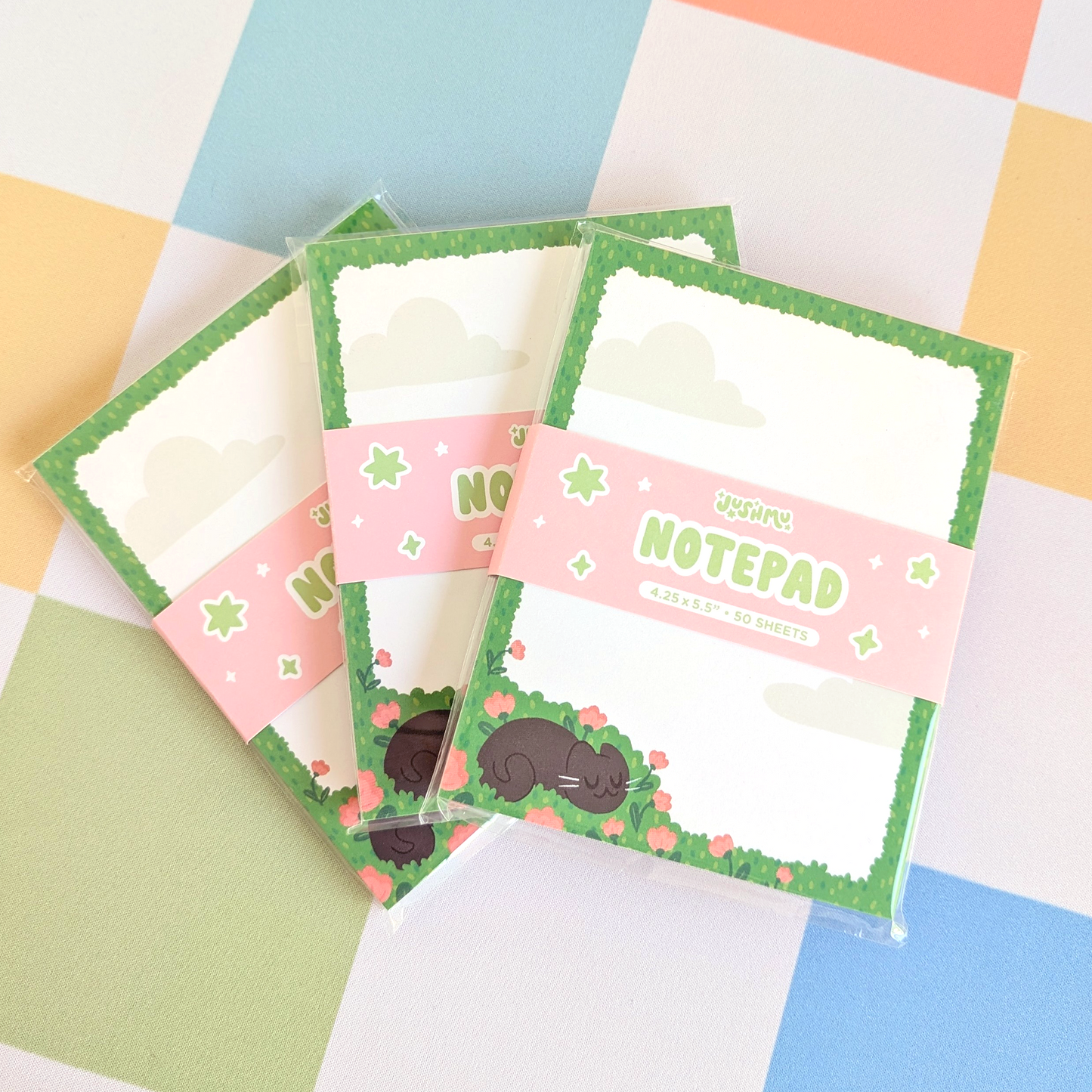 Spring Kitten Notepad (Black)
