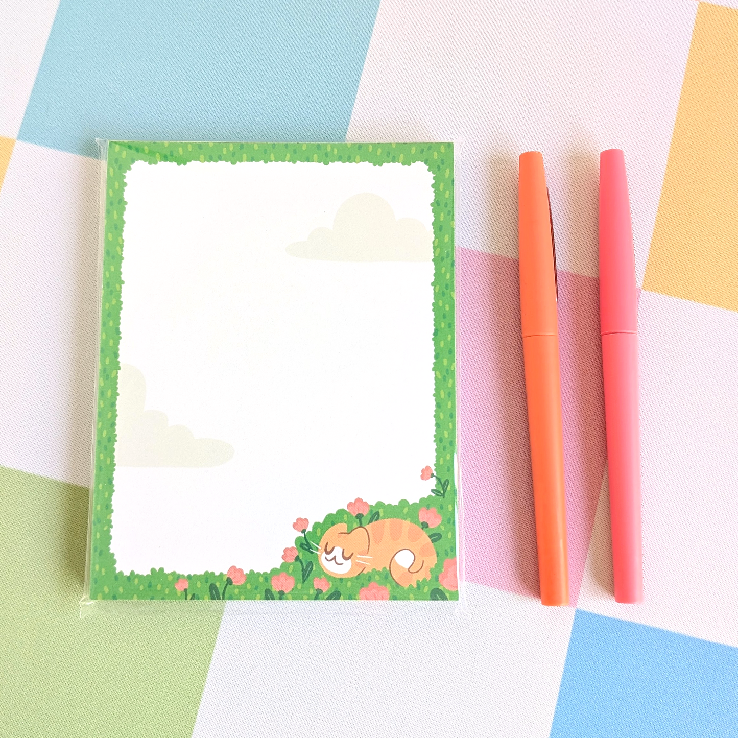 Spring Kitten Notepad (Orange)