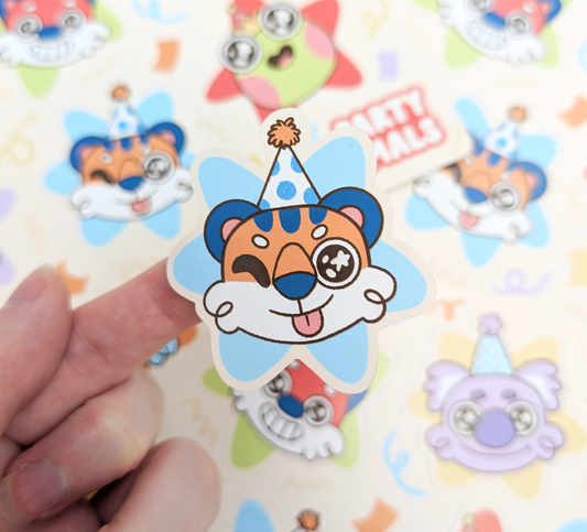 Party Animals Vinyl Sticker Sheet