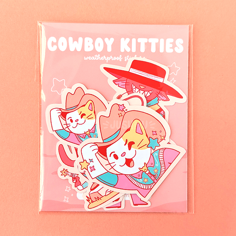 Cowboy Kitties Sticker Pack