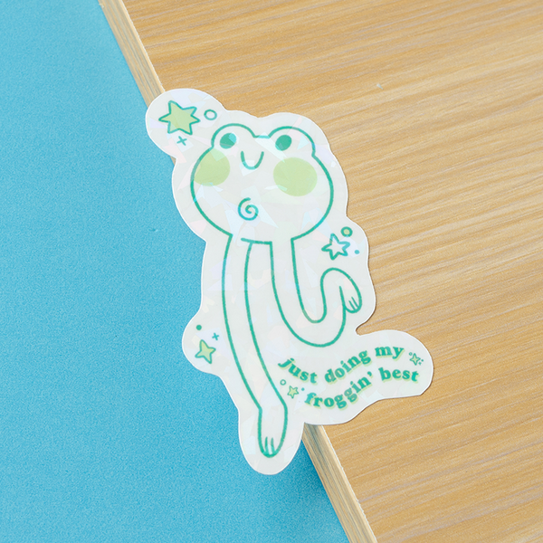 Doing My Froggin Best Holo Sticker